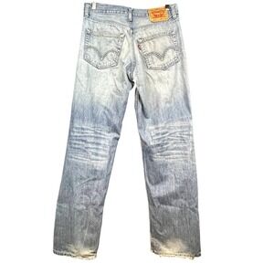 Vintage Y2K LEVIS Mens 511 (32x32) 2008 Embroidered Pocket‎ Distressed Thrash